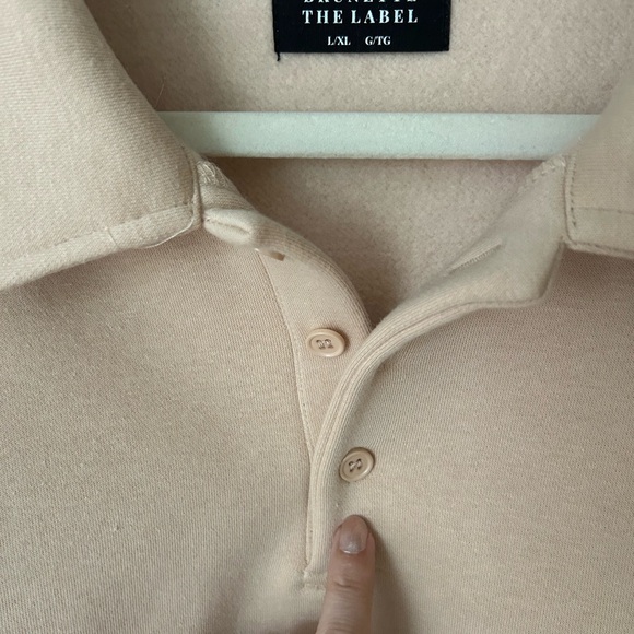Brunette the Label L/XL Creamy Fawn Beige Sweatshirt NWT - Picture 2 of 4